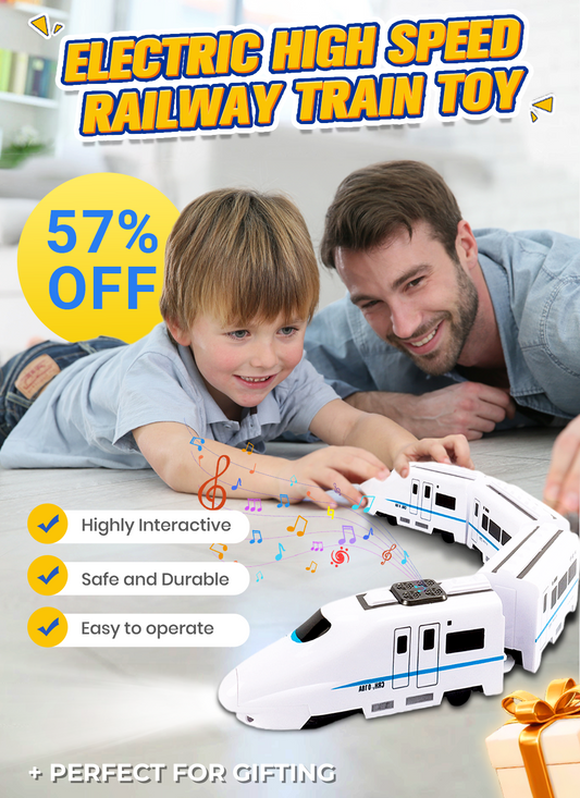 🎁 Grande promoção com 49% de desconto🚅 Brinquedo de trem de harmonia ferroviária de alta velocidade com simulação universal elétrica