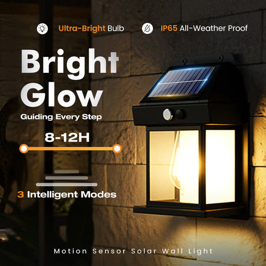 🎁 50% DE DESCONTO! 💡 LUZ DE PAREDE SOLAR - Sensor de Movimento e Impermeável 🌟🛒