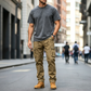 Calças Táticas Cargo Masculinas de Algodão