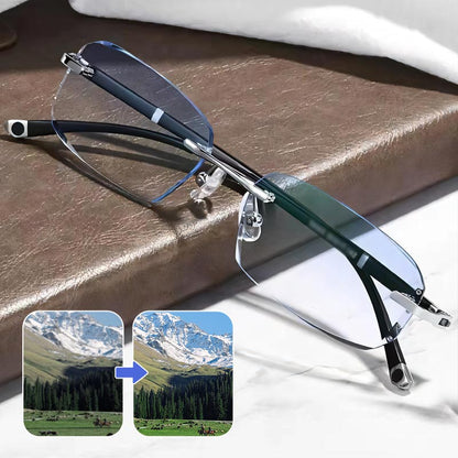 🔥limited-time 50% off🔥New Sapphire high hardness anti-blue Dual-Use Reading Glasses✨
