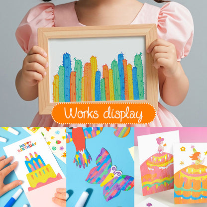 🎄20 unidades/conjunto DIY arte de arranhar arco-íris