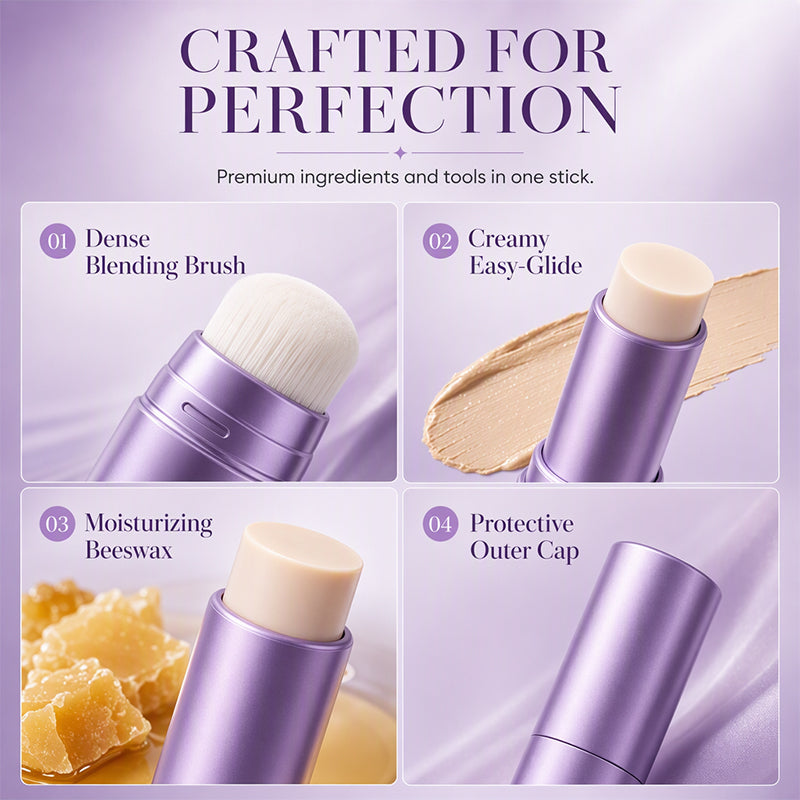 🔥Last Day Buy 1 Get 1 FREE💄✨ 2-in-1 Color Changing Foundation Stick | Skin Tone Matching Cream Foundation Stick for Flawless Makeup