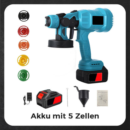 🎨 50% DE DESCONTO! 🔫 Pistola de Pintura Elétrica Sem Fio – 800 ml/min, Recarregável, Resistente a Respingos e Ideal para Móveis, Cercas e Paredes 🏠