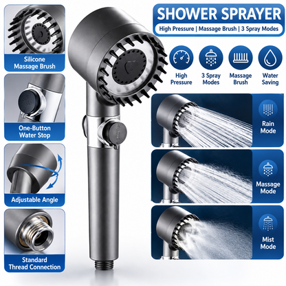 🚿Multi-functional High Pressure Shower Head Set
