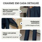 Conjunto encantador de blusa irregular e calça pantalona