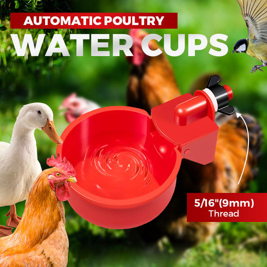 🔥Copos de água automáticos para aves com rosca de 5/16 polegadas