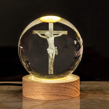 Lâmpada Noturna de Decoração Religiosa 3D Coração de Jesus | Promoção de Páscoa 50% de Desconto