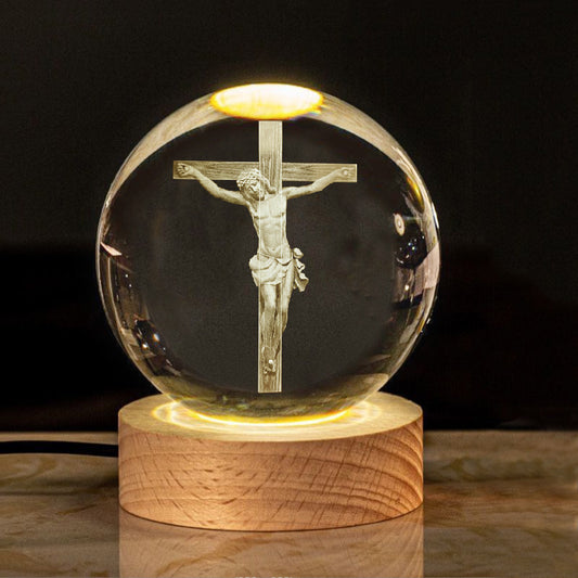 Lâmpada Noturna de Decoração Religiosa 3D Coração de Jesus | Promoção de Páscoa 50% de Desconto