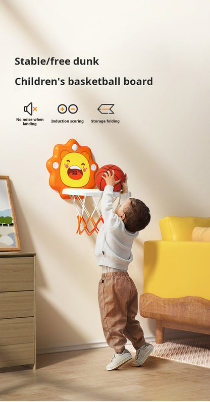 Cesta de basquete infantil de brinquedo, silenciosa e com mecanismo de elevação.