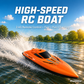 🚤 Barco de Controle Remoto 2.4 GHz de Alta Velocidade com Motor Duplo – Rápido, Poderoso e Fácil de Manobrar