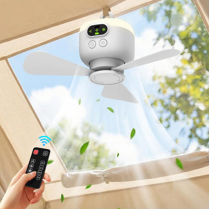 🌬️Promoção Imperdível de Verão✨Ventilador de Teto Recarregável com Luzes LED