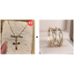 💎 50% DE DESCONTO!! ✝️ Colar colorido com pingente de cruz de strass – brilho intenso, comprimento ajustável e um visual marcante ✨