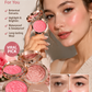 Flower Knows Strawberry Rococo Embossed Blush, Blush em Pó Matte Rosa Malva para as Bochechas, Maquiagem Facial Construível e Fácil de Esfumar
