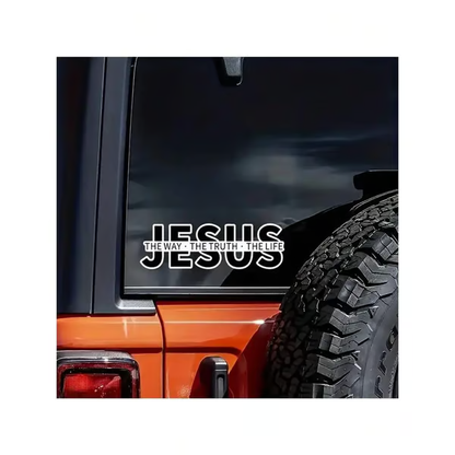 💥ÚLTIMO DIA DE PROMOÇÃO! 50% DE DESCONTO💥Adesivo de Vinil Cristão para Carro "Jesus - O Caminho, a Verdade e a Vida"