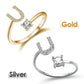 ⏳Oferta Especial por Tempo Limitado⏰Anel com Inicial "Amor" – Personalizado, ajustável e perfeito como um presente significativo para você ou para alguém especial ✨