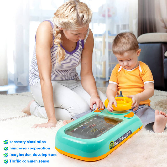 🎅🎁 50% DE DESCONTO AGORA ⏳ Novo brinquedo para volante – luzes e sons realistas, fáceis de fixar 🚗✨📦