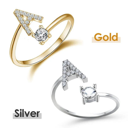 ⏳Oferta Especial por Tempo Limitado⏰Anel com Inicial "Amor" – Personalizado, ajustável e perfeito como um presente significativo para você ou para alguém especial ✨