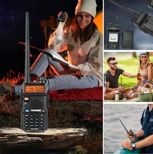 🔥Promoção com 50% de desconto🔥📡 Rádio amador UV-5R Rádio bidirecional UV5R de longo alcance Walkie de banda dupla