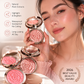 Flower Knows Strawberry Rococo Embossed Blush, Blush em Pó Matte Rosa Malva para as Bochechas, Maquiagem Facial Construível e Fácil de Esfumar
