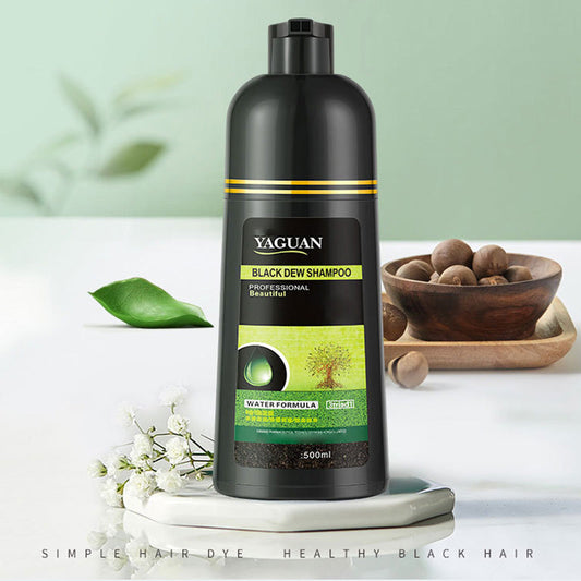 Plant-Based Gray Coverage Hair Dye Shampoo