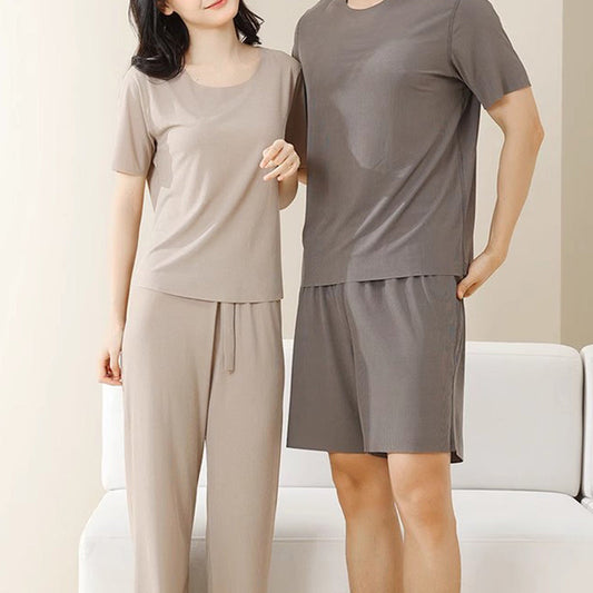 Couple's Summer Ice Silk Cool Feeling Sleepwear