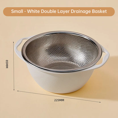 Multipurpose Double Layer Drainage Basket