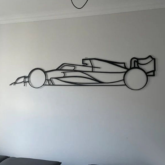 Black Metal Sports Car Wall Art