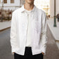 Men's Splash-Ink Print Lapel Long-Sleeve Shirts
