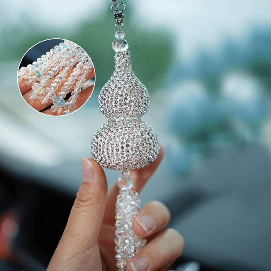 Sparkling Full Rhinestone Car Interior Gourd Pendant