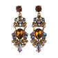 Vintage Colorful Gemstone Drop Earrings