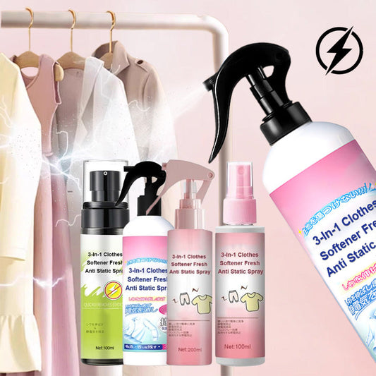 3-In-1 Clothes Softener Fresh Anti Static Spray