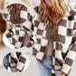 💥Women's Trendy Warm Checkerboard Jacket with Zipper Pockets