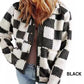 💥Women's Trendy Warm Checkerboard Jacket with Zipper Pockets
