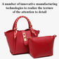 Women's Faux Leather Bucket Handbag with Strap 7 clours
