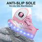 LED Light-Up Roller Shoes with Detachable Wheels