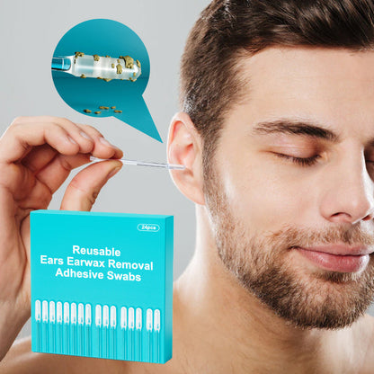 🔥2025 HOT SALE🔥 Reusable Earwax Removal Adhesive Swabs✅