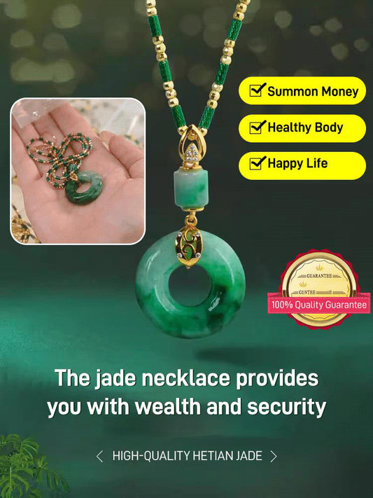 🔥2025 HOT SALE🔥Hetian Jade Prayer Peace Necklace