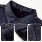 Men's Floral Print Plush-Lined Shirt