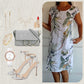 🌸Ofertas Especiais de Primavera🌸 Vestido casual estampado com bolsos