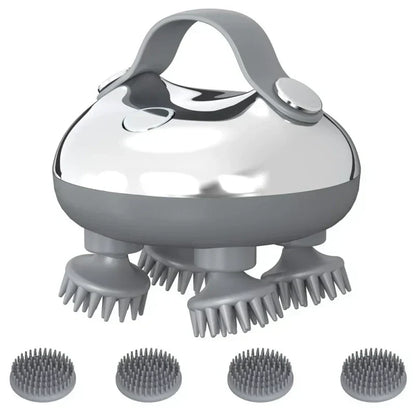Waterproof Electric Head Massager with Adjustable Intensity