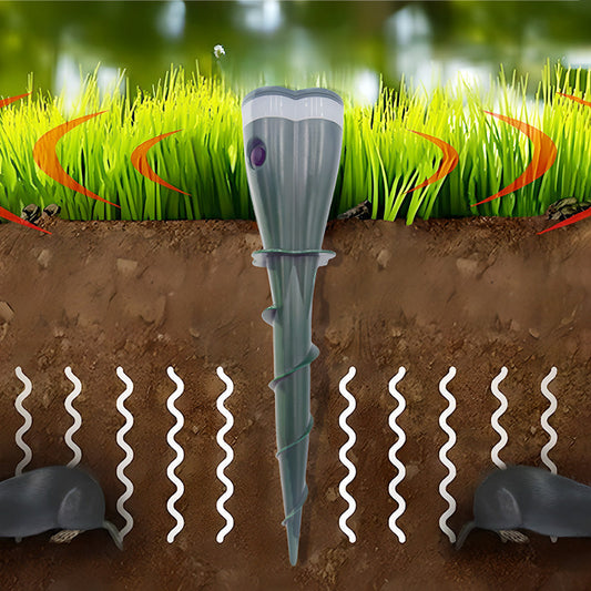 🔥Time-limited offer🔥 Solar Powered Waterproof Screw Mole Repellent