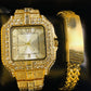 Luxurious Zircon-Encrusted Quartz Watch