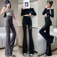 Women's High Waist Slim-Fit Flare Yoga Pants