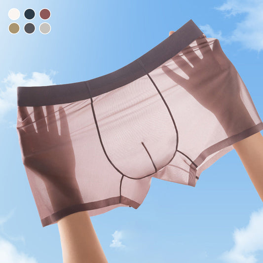 ⏳ Limited time 50% off! 💥Men’s Transparent Ice Silk Boxer Briefs（The more you buy, the higher the discount）