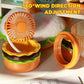 🔥2025 HOT SALE🔥3 Speeds Hamburger Shaped Mini Fan with Mirror
