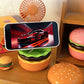 🔥2025 HOT SALE🔥3 Speeds Hamburger Shaped Mini Fan with Mirror
