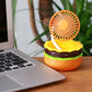 🔥2025 HOT SALE🔥3 Speeds Hamburger Shaped Mini Fan with Mirror