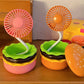 🔥2025 HOT SALE🔥3 Speeds Hamburger Shaped Mini Fan with Mirror