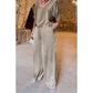 Loose Satin Women's Top & Pants Set