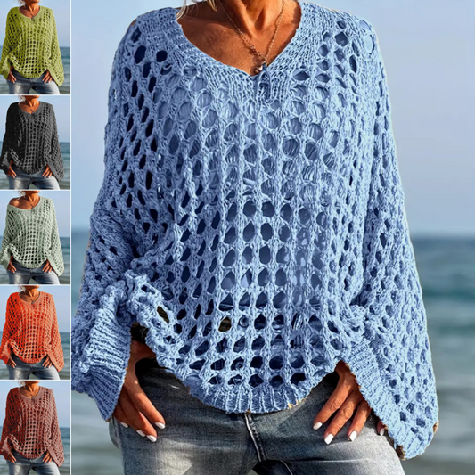 ⏳50% de desconto por tempo limitado⏰Top de malha em croché para mulher🧶�